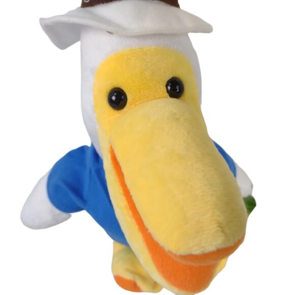 2014 NWT Panama Jack 10" Pelican Bird Stuffed Animal Plush Toy w/ Hat & Shirt - Picture 3 of 10